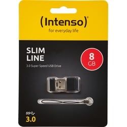 Intenso USB 3.0 Stick 8GB, Slim Line, schwarz Typ-A, (R) 100MB/s, Retail-Blister