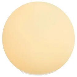 GLOBO LIGHTING Tischleuchte, Leuchtmittel nicht inklusive, Tischleuchte Nachttischlampe Leselampe Nickel matt Glaskugel opal H weiß