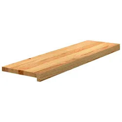 vidaXL Stufenmatte Treppenstufen 2 Stk. Hellbraun 90x30x2 cm Massivholz Eiche, Rechteckig, Höhe: 2 mm braun