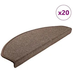 vidaXL Stufenmatte Stufenmatten 20 Stk. 65x24x4 cm Kaffeebraun Halbrund Groß, Rechteckig, Höhe: 4 mm braun
