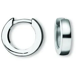 ONE ELEMENT Paar Creolen Ohrringe Creolen aus 925 Silber Ø 12,4 x 3,0 mm, Sanfte Linie – unaufdringlich und geschmackvoll silberfarben