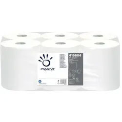 Rollenhandtuchpapier UNIMATIC NATURE, passend für C-Spender, 1-lagig, Recycling, 1 Paket = 6 Rollen à 185 Meter