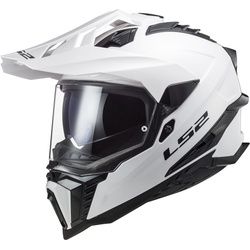 LS2 MX701 Explorer Solid Motocross Helm, weiss, Größe XL für Männer