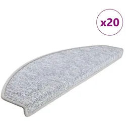 vidaXL Stufenmatte 65 x 24 x 4 cm Stufenmatten 20 Stk Hellgrau 65x24x4 cm grau