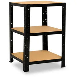 shelfplaza BLACK 100x40x40 cm Schwerlastregal in schwarz mit 3 Böden und 175 kg Traglast pro Boden