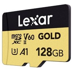 Lexar Gold MicroSDXC, UHS-II, U3, V60 Professional Speicherkarte 128 GB