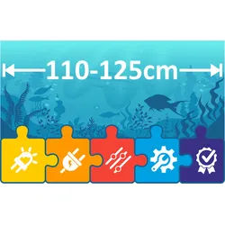 eco+ LED Aufsatzleuchte für 110 bis 125cm Aquarium Beleuchtung | Komplett-Set