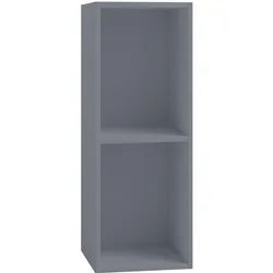 Schallplattenregal Platto in Grau, 2-fach