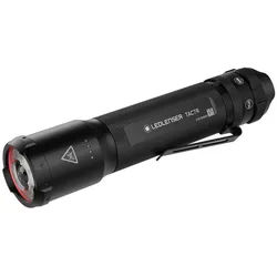 Ledlenser Taschenlampe TAC7R, Bis 3200 lm, 370m Leuchtweite, 10 Modi inkl. RGB & Strobe, USB-C, IP68 schwarz