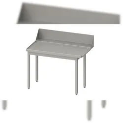 Stalgast Edelstahl Ablauftisch "PRO", Korbführung mit Gefälle, ohne Grundboden 1800x750x880 mm, Anbauseite links, verschweißt