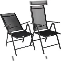 VCM Gartenstuhl Miami Anthrazit H. 105 x B. 56 x T. 65 cm