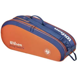 Wilson Tennis-Racketbag Roland Garros Team (Schlägertasche, 2 Hauptfach) 2026 navyblau/braun 6er