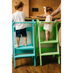 Xxxl Lernturm , Blau , Holz , Birke , Sperrholz , 38x90x40 cm , Baby & Kindermöbel, Babyzimmer, Hochstühle, Lerntürme
