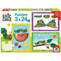 Schmidt Spiele Puzzle Raupe-Kokon-Schmetterling, 3x24 Teile, 24 Puzzleteile