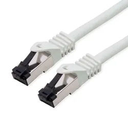 VALUE S/FTP-(PiMF-) Patchkabel Cat.8 (Class I), LSOH, PoE, Litzendraht, grau, 2 m