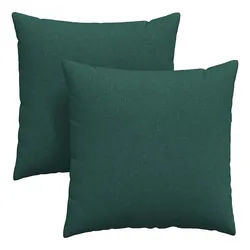 vidaXL Sitzauflage Sofakissen 2 pcs Dunkelgrün 60 x 60 cm Stoff, (2 St) grün