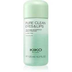 KIKO Milano Pure Clean Eyes&Lips Zweiphasen-Foundation-Entferner für wasserfestes Augen- und Lippen-Make-up 125 ml