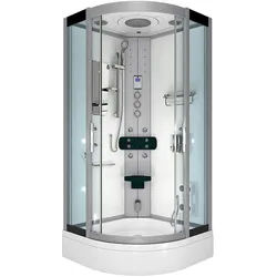 AcquaVapore Dampfdusche Duschtempel Sauna Dusche Duschkabine D46-50T3-EC 90x90 cm mit 2K Scheiben Versiegelung