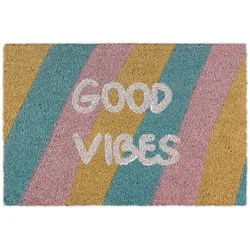 Relaxdays FUßMATTE , Textil, Kunststoff , 60x40 cm , Teppiche und Böden, Schmutzfangmatten, Fußmatten