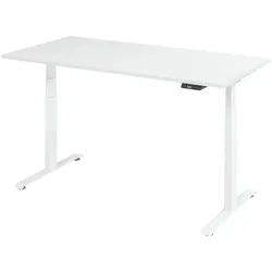 BaseLite Schreibtisch höhenverstellbar (elektisch) »Base« 160 cm Gestell weiß weiß, 160x129.5x80 cm
