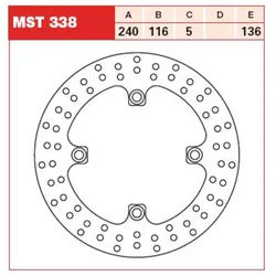 Bremsscheibe TRW MST338, 1 Stück
