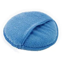 1 x WamSter Polierpad Mikrofaser blau 130mm 280g/qm Microfaserpad mit Handtasche