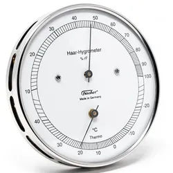 Fischer Hygrometer Fischer 111.01T Haar-Hygrometer 103mm Edelstahl Made in Germany