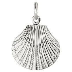 JOBO Kettenanhänger Anhänger Muschel, 925 Silber silberfarben