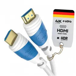 JAMEGA HDMI 2.0 Kabel High Speed mit Ethernet 4K HDR 2160p 3D Full U-HD ARC HDMI-Kabel, HDMI 2.0, HDMI Typ-A-Stecker auf HDMI Typ-A-Stecker (100 cm) blau