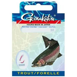 Gamakatsu Forellenhaken, Gamakatsu Forelle 60cm 5330R Gr.8 Vorfachhaken