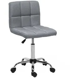 Beliani Bürodrehstuhl Polyester Grau Marion , Textil , 44x79x38 cm , Büromöbel, Bürostühle, Drehstühle