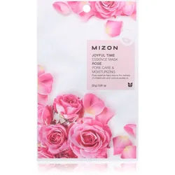 Mizon Joyful Time Rose Feuchtigkeitsspendende Tuchmaske zum verkleinern der Poren 23 g