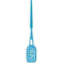 TePe Zahnseide EasyPick Interdentalbürsten/Zahnstocher mit Etui M/L Blau 36 Stk., (Packung)