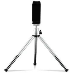 Hama Hama Fancy 2in1 Ministativ 1/4 Zoll Arbeitshöhe=12 - 16 cm Silber Für Dreibeinstativ silberfarben