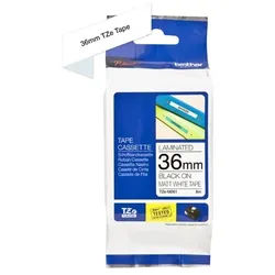 Brother Schriftbandkassette, laminiert, 36 mm / 8 m, schwarz auf weiß, matt