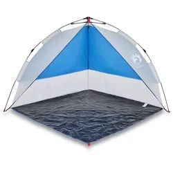 vidaXL Strandmuschel Strandzelt Azurblau Quick Release Wasserdicht, (1 tlg) blau