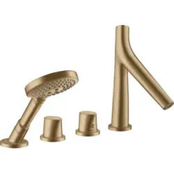hansgrohe Fertigset Axor Starck Organic 4-L-BW-Rand-Arm., m Thermostat, brush. bron