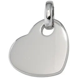 JOBO Herzanhänger Anhänger Herz, 925 Silber silberfarben