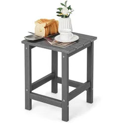 Helloshop26 - Gartentisch 36 x 36 x 47 cm wetterfest skandinavischer Stil grau HDPE 20_0013767
