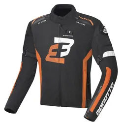 Bogotto GPX wasserdichte Motorrad Textiljacke, schwarz-orange, Größe XL für Männer