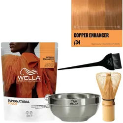 Wella Professionals Haarfarbe Supernatural Color Komplett-Set, 4-tlg., Haarfarbe aus bis zu 100% natürlichen Inhalttstoffen orange