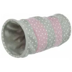 TRIXIE Tiertunnel Spieltunnel, Fleece bunt grau|rosa