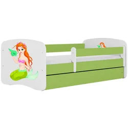 Raumhirsch Furniture Kinderbett Meerjungfrau mit Schublade 140/70 80/61/144 , Grün , Holzwerkstoff , Rechteckig , 70x140 cm , FSC 100% , Babymöbel & Kindermöbel, Kinderzimmer & Jugendzimmer, Kinderbetten