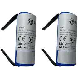 Trade-Shop 2x Akku passend für Braun Oral-B Triumph 8000 8300 8500 8900 Akku Ni-MH 2500 mAh (1,2 V)