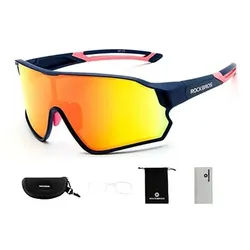 10134PL Polarized Cycling Glasses - Blue and Pink