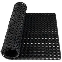 etm Fußmatte Gummi-Wabenmatte Octo Door, Erhältlich in vielen Größen, rechteckig, Höhe: 23 mm schwarz 100 cm x 550 cm x 23 mm