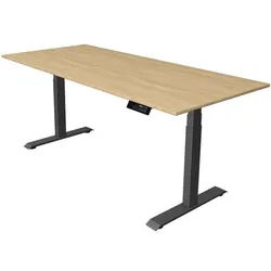 Kerkmann Schreibtisch höhenverstellbar (elektrisch) »Oxford« 180 cm Gestell anthrazit braun, 180x127x80 cm