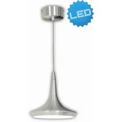 NÄVE Pendelleuchte, silberfarben, inkl. Leuchtmittel, Breite: 22 cm - weiss