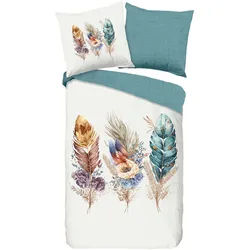 Wendebettwäsche , Multicolor , Textil , Federn , 200x200 cm , atmungsaktiv , Heimtextilien, Bettwäsche & Leintücher, Bettwäsche, Wendebettwäsche