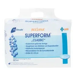 Beesana® Superform Inkontinenzvorlage 2051 , Maxi, 70 x 37 cm, 2450 ml, 1 Packung = 20 Einlagen